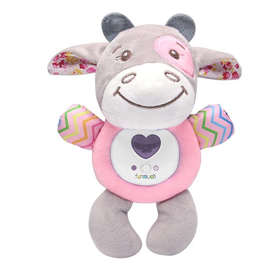 Jucarie interactiva M-Toys - Vacuta, cu lumini si sunete, gri/roz