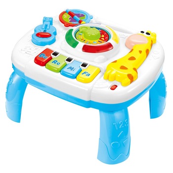 Masuta interactiva M-Toys, cu lumini si sunete, alba Masuta interactiva M-Toys, cu lumini si sunete, alba