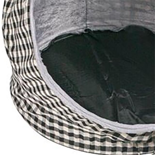 Culcus pliabil pentru pisici Felis, Poliester, 40 x 40 cm, Alb/Negru