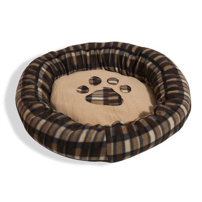 Culcus pentru caini Felis, 60 x 11 cm, Forma rotunda, Maro