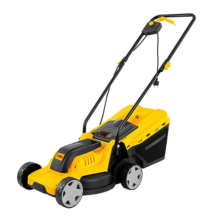 Masina electrica de tuns iarba, L-1200, 1200W, latura taiere 32cm, 3 functii, punga plastic 30L Denzel