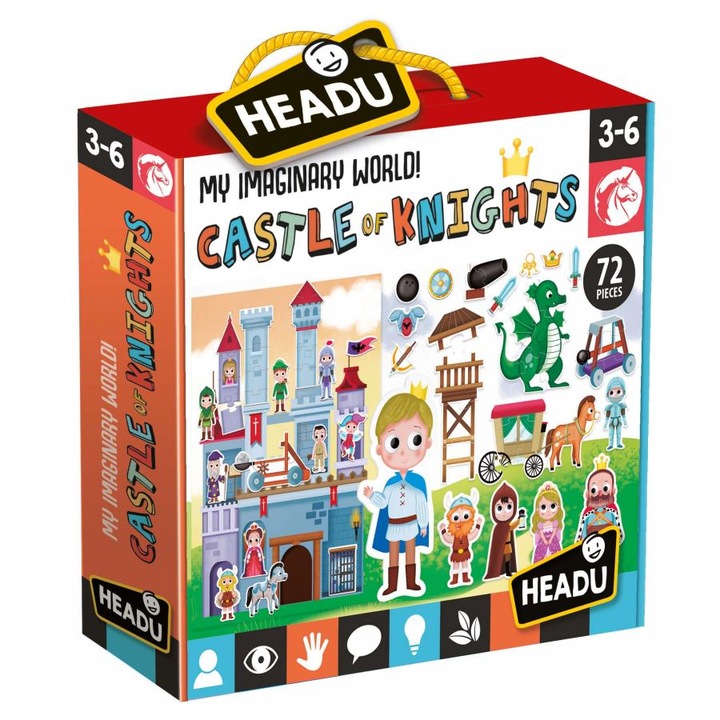 Puzzle Headu Teacher Tested My Imaginary World - Castelul cavalerilor, 72 piese
