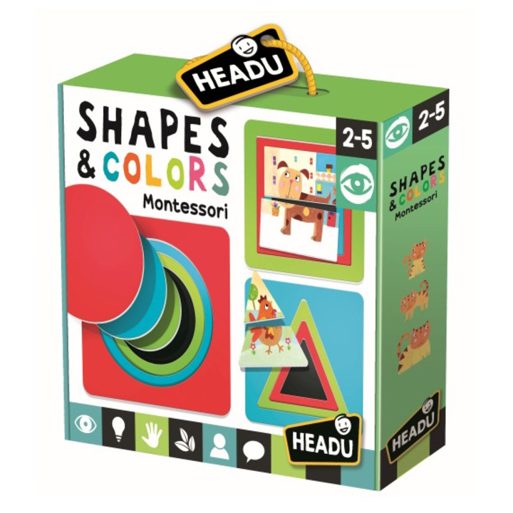 Headu Montessori oktatási játék - Formák és színek