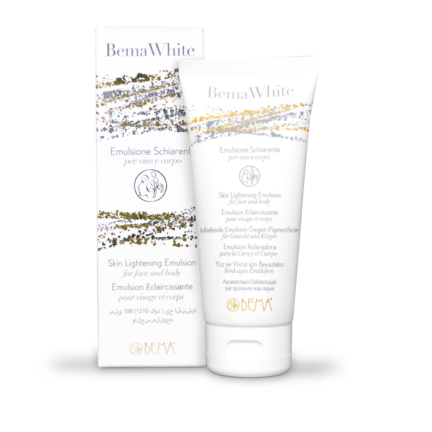 Emulsie iluminatoare pentru fata si corp Bema White, natural, 100 ml