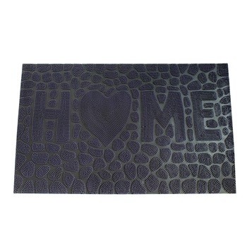 Covoras de intrare , 45x75cm, cauciuc, rectangular, model HOME, culoare indigo, tip trafic intens Covoras de intrare , 45x75cm, cauciuc, rectangular, model HOME, culoare indigo, tip trafic intens