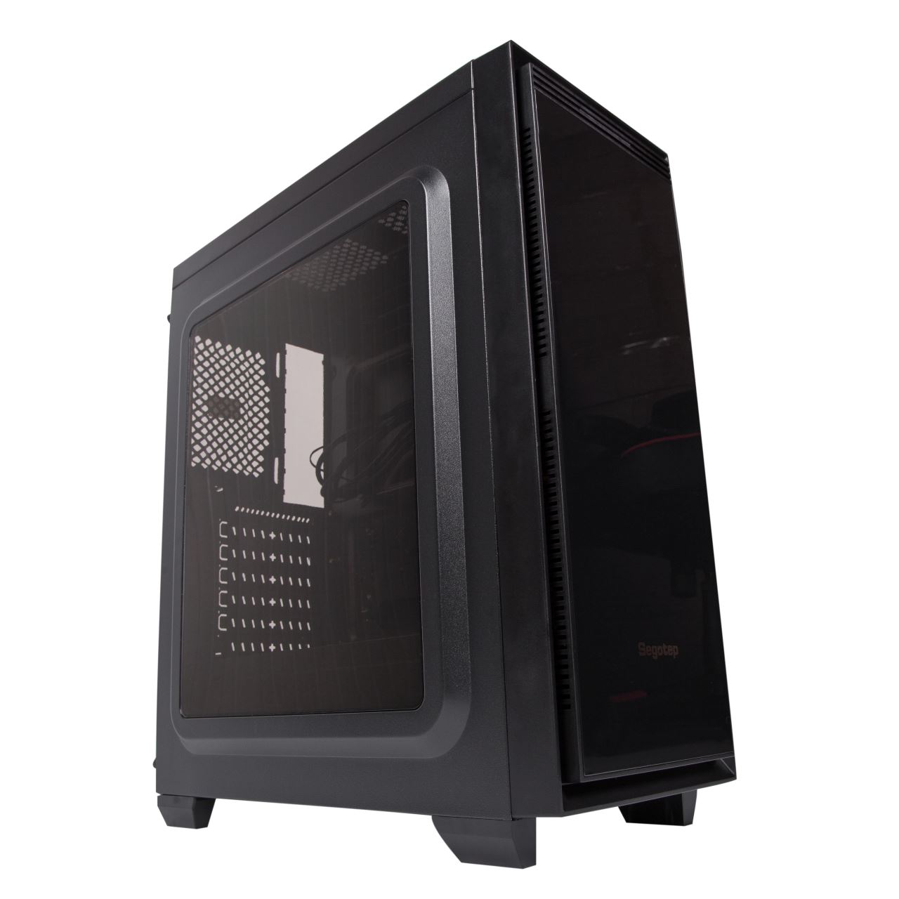 Carcasa Segotep Halo 6 Black NF, Middle Tower, ATX, Fara sursa, Black