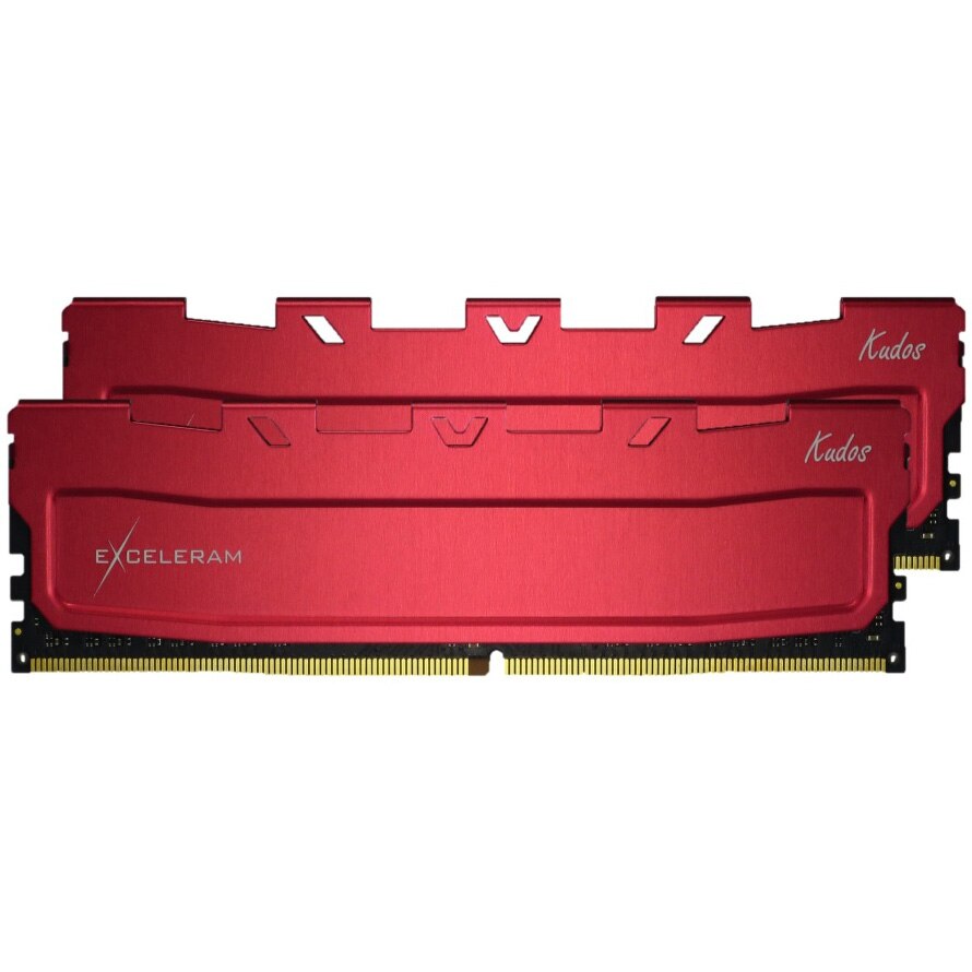 Memorie Exceleram Red Kudos, 16GB, DDR4, 3000MHz, CL16, 1.35v, Dual Channel Kit