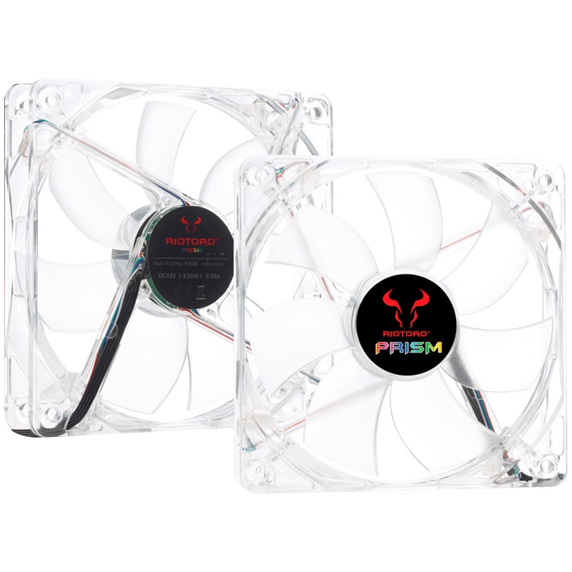 Ventilator Riotoro Prism 120mm iluminare RGB set 2