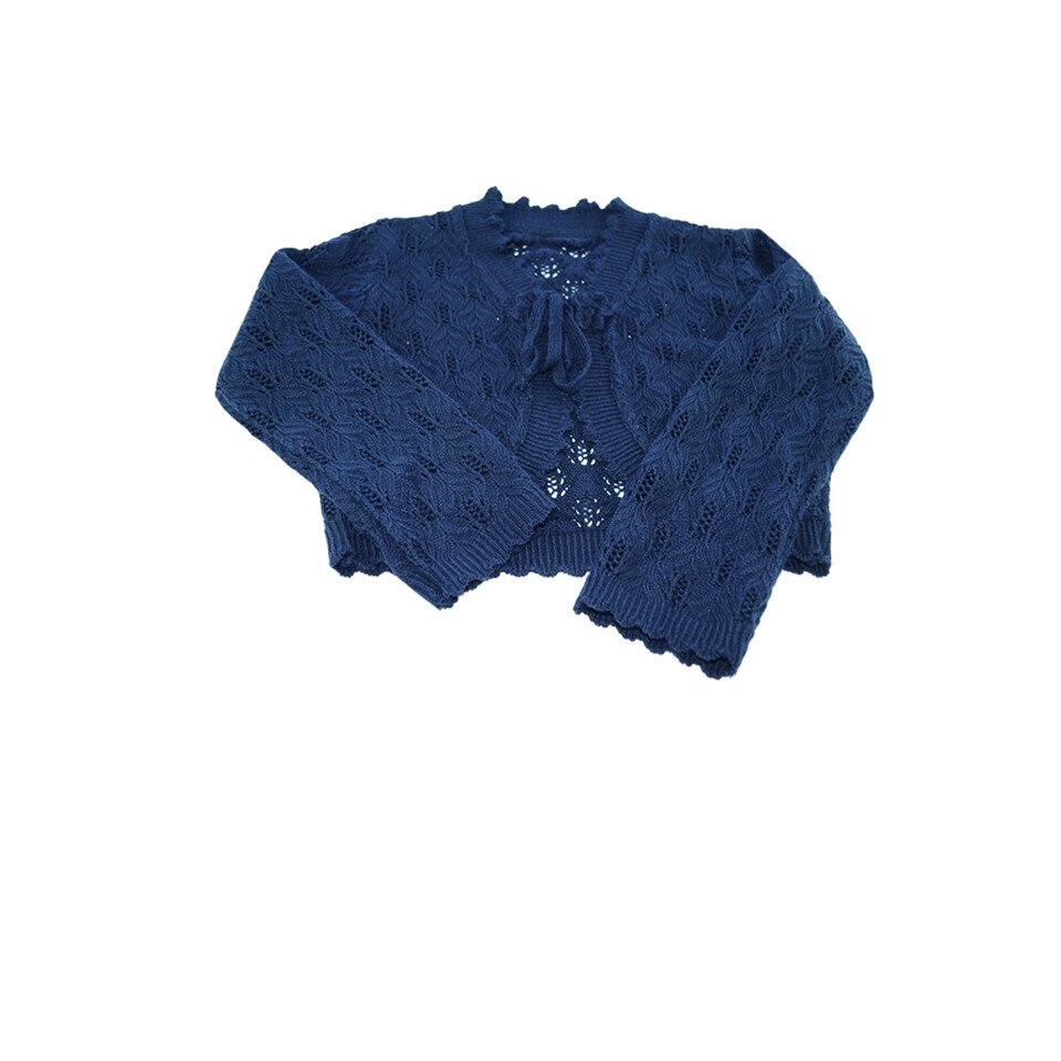 Bolero elegant pentru fete NN F02, Bleumarin, 128 cm