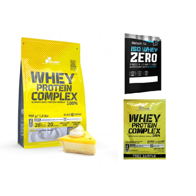 Whey Protein Concentrate WPC + Whey Protein Isolate WPI OLIMP WHEY PROTEIN COMPLEX 100% 700g Lemon Cheesecake