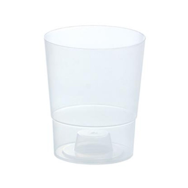 Ghiveci decorativ ProsperPlast, Ochidea, Ø12.5x14.7, alb transparent