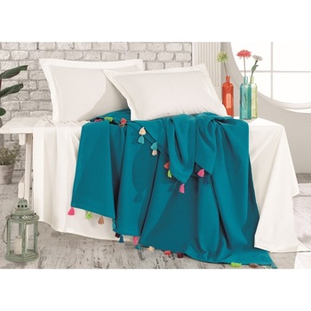 Cuvertura cu ciucuri Jolly Home, 230 x 240,albastru Cuvertura cu ciucuri Jolly Home, 230 x 240,albastru