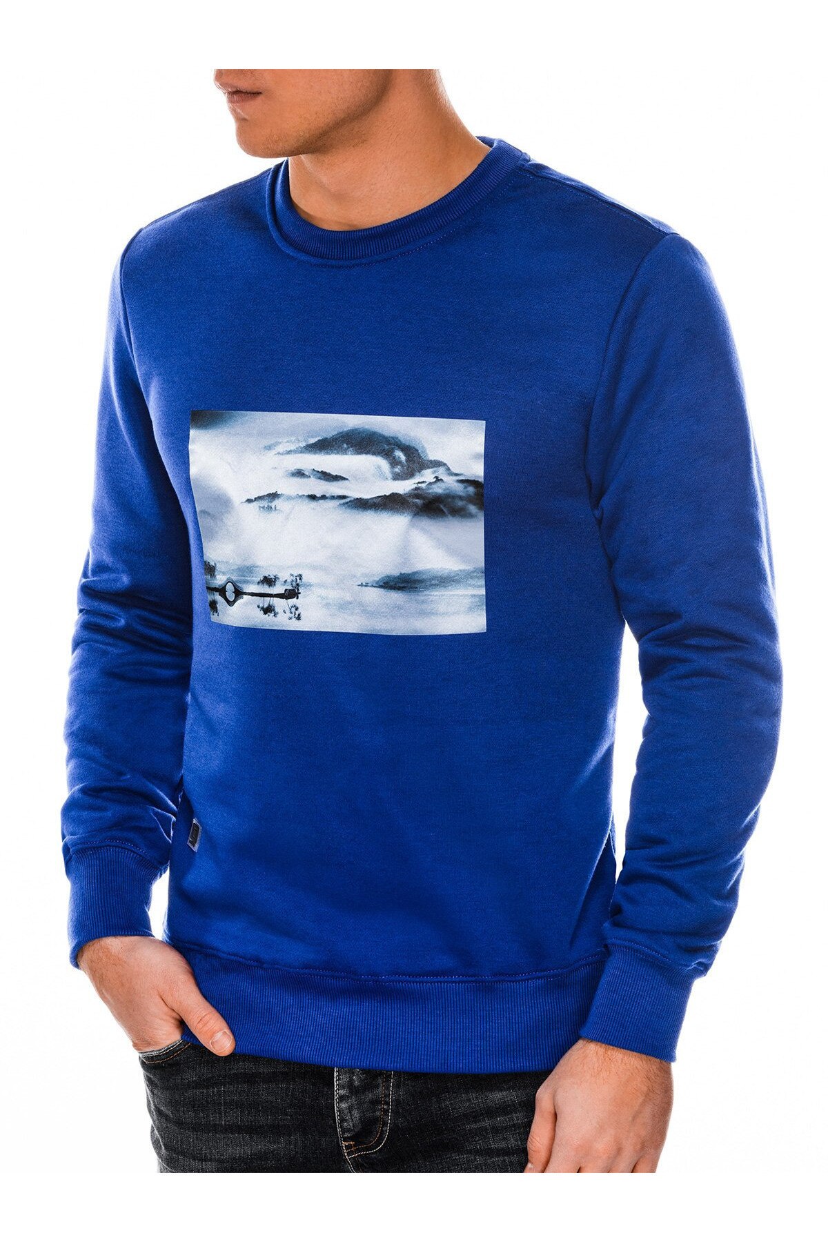 Hanorac barbati B983 - albastru, Albastru, XL