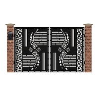 Poarta acces auto mica din tabla debitata cu plasma DOOR 3000x1940 mm