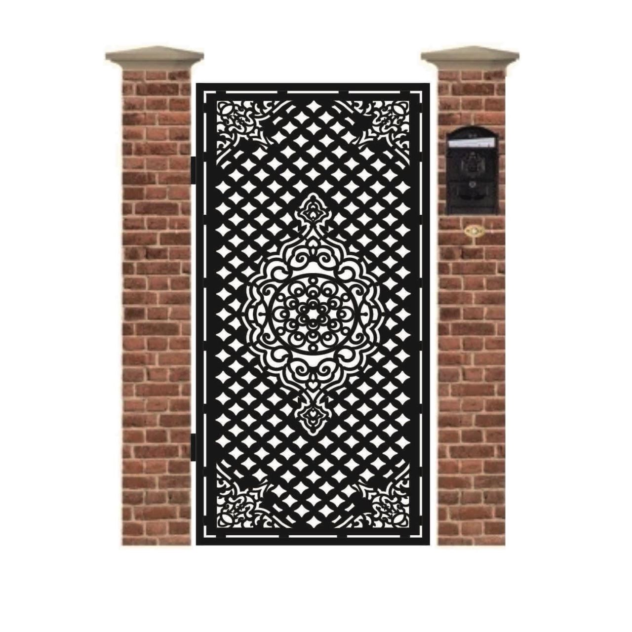 Poarta pietonala din tabla debitata cu plasma MUMBAY 1940 x 990 mm