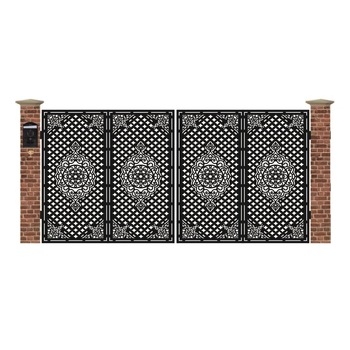 Poarta acces auto mare din tabla debitata cu plasma MUMBAY 3884x1940 mm Poarta acces auto mare din tabla debitata cu plasma MUMBAY 3884x1940 mm