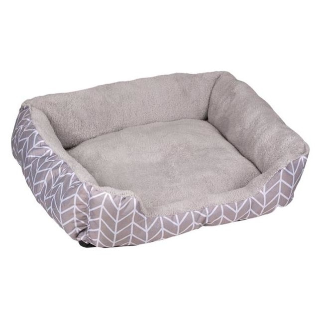 Culcus pentru caini Felis, Poliester, 61 x 45 x 25 cm, Material lavabil, Gri