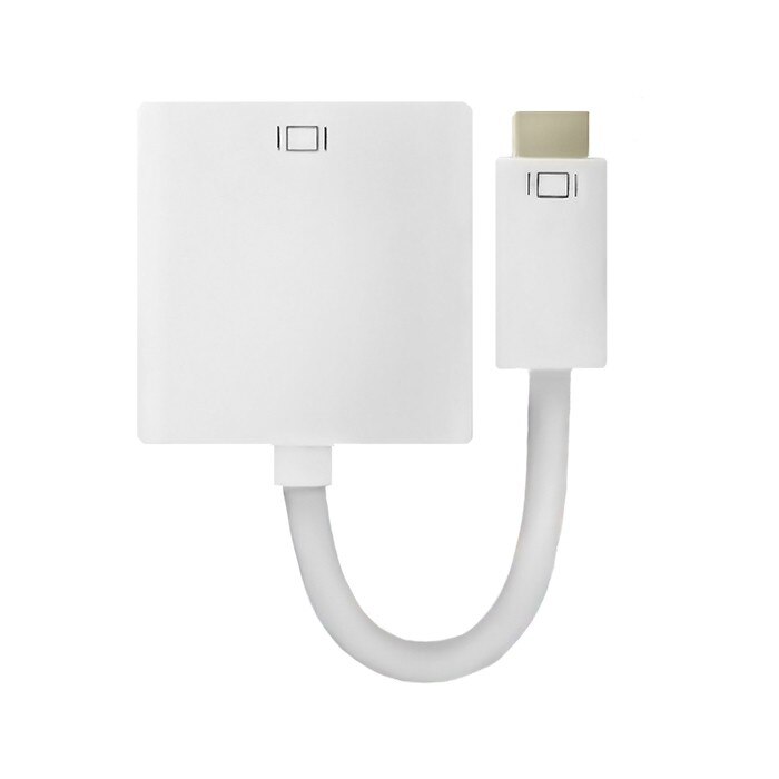 Mini adaptor DVI (24 + 5) mama/tata, Qoltec, 0.17 m, Alb