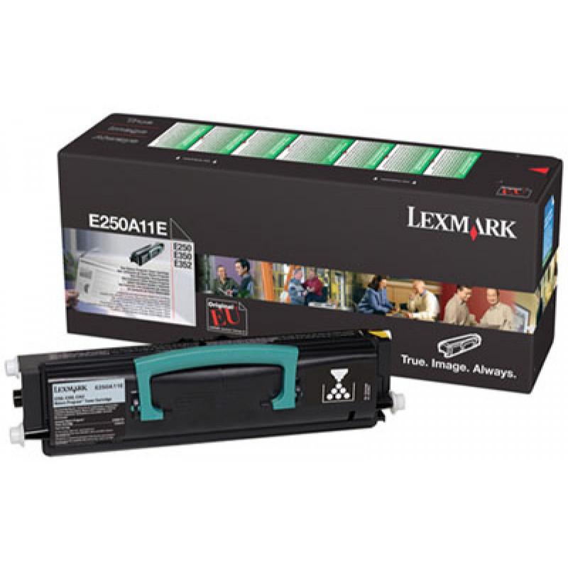 Toner original Lexmark E250A11E, negru, 3500 pagini