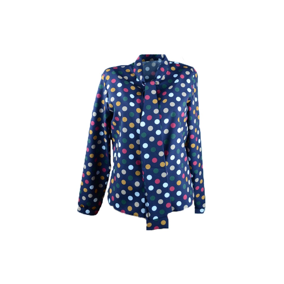 Camasa cu maneca lunga pentru fete, Bleumarin