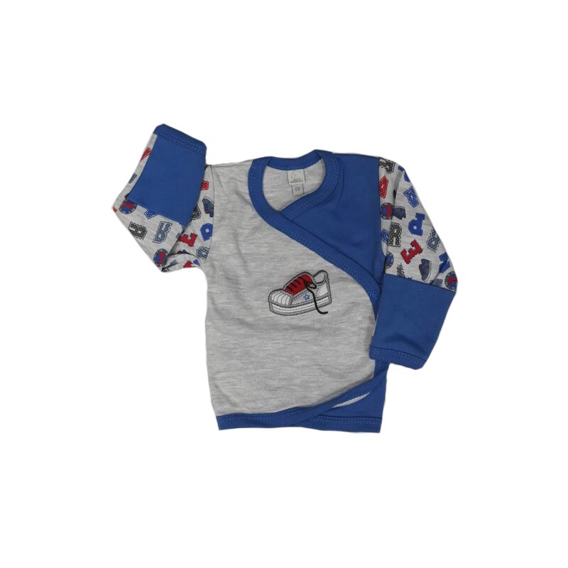 Bluza cu maneca lunga pentru baieti Koala Literki 2852A, Albastru, 62 cm