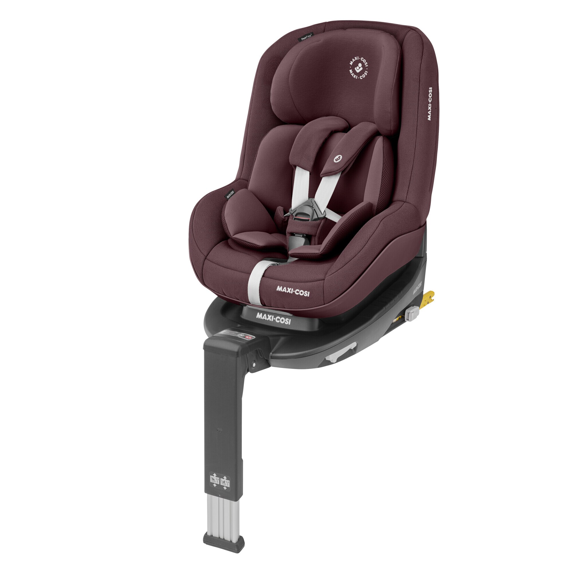 Pachet Maxi-Cosi scaun auto Pearl Pro2 si baza auto FamilyFix3 Autentic Rosu 67-105 cm