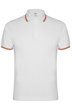 Tricou polo barbati, Roly Nation, Alb