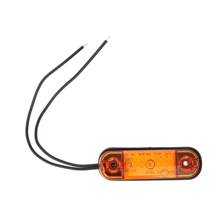 LED габаритна лампа, 711 W97.2, 12V /-/ 24V, Оранжев
