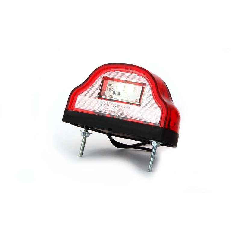 Lampa placuta inmatriculare 409 W72, 12V /-/ 24V, Alb