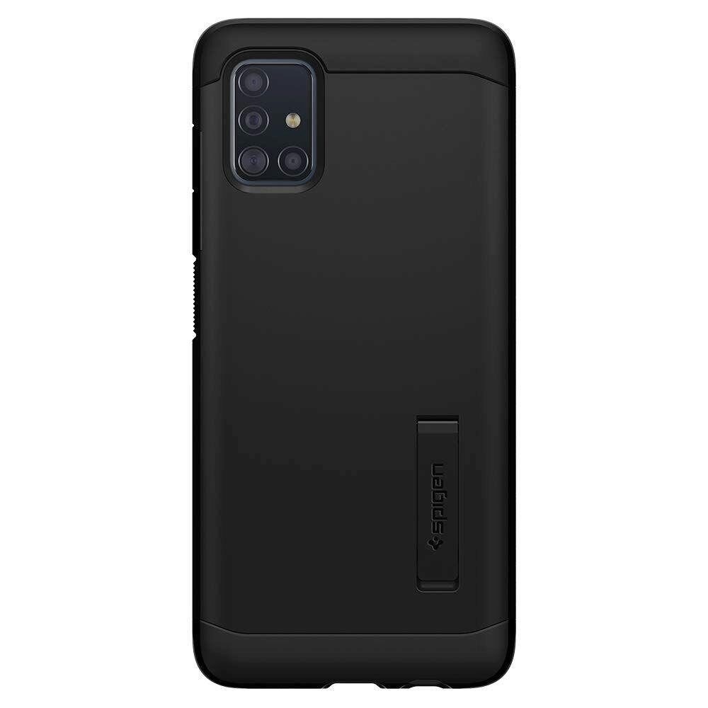 Husa Antisoc Spigen Tough Armor pentru Samsung Galaxy A71, Functie Stand, Negru