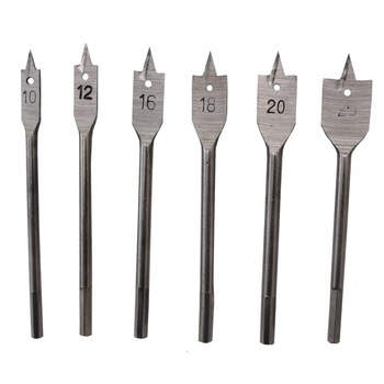 Set 6 burghie plate pentru lemn 10-25 mm, Richmann Set 6 burghie plate pentru lemn 10-25 mm, Richmann