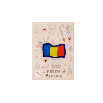 Ecuson textil, Magnetella, Tricolorul Romaniei, multicolor Ecuson textil, Magnetella, Tricolorul Romaniei, multicolor