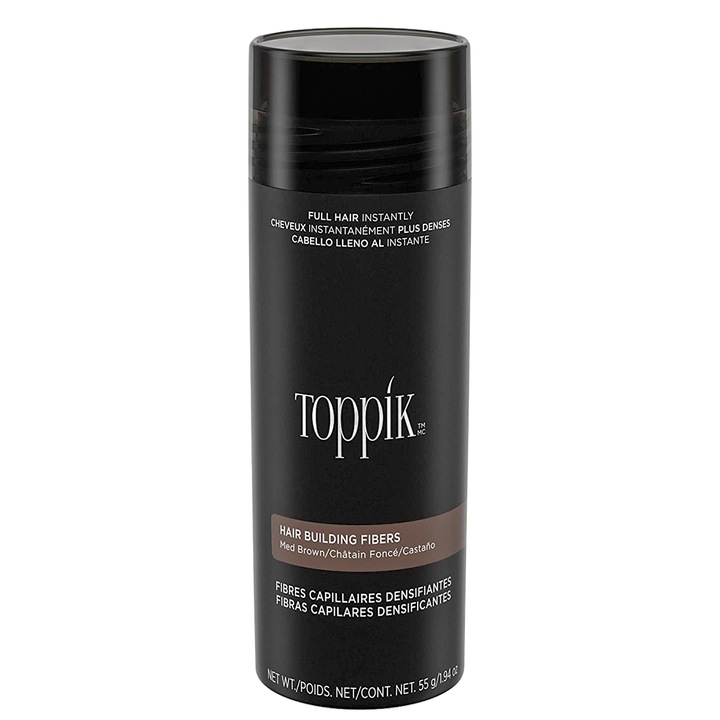 Fibre pentru par rar TOPPIK, pudra, Saten mediu, 55g