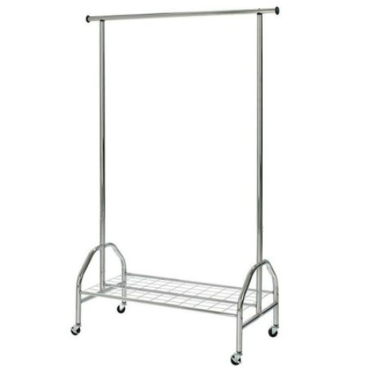 Suport pentru umerase argintiu cu suport de pantofi AX 29