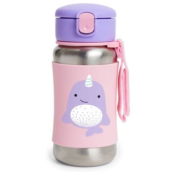 Sticla din Otel inoxidabil cu pai 350 ml, Skip Hop, Balena Sticla din Otel inoxidabil cu pai 350 ml, Skip Hop, Balena