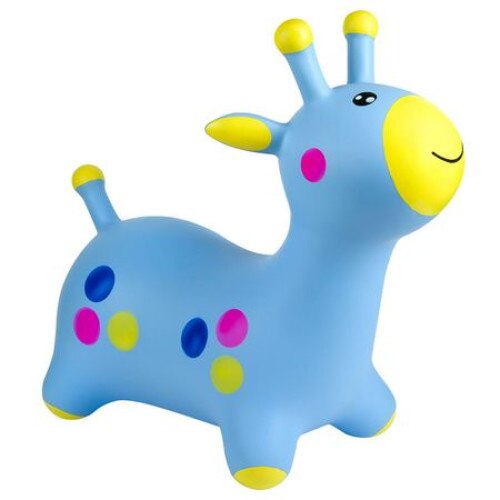 Jucarie model girafa gonflabila din cauciuc , culoare albastru,66x28x55 cm