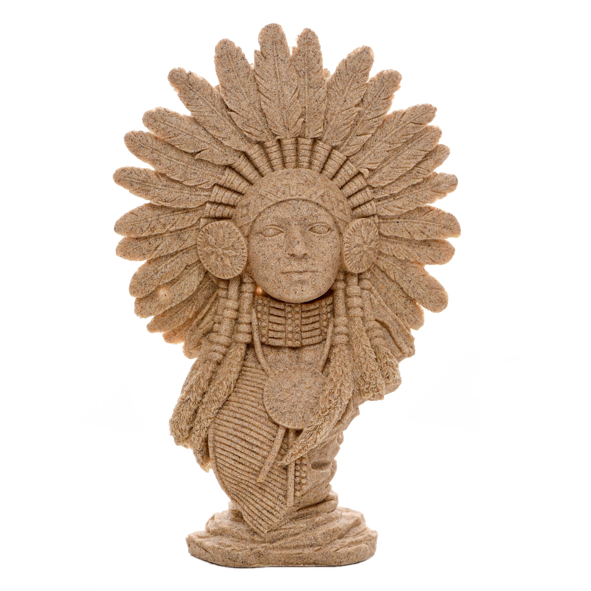 Statueta INDIAN, realizata din rasina si pulbere de piatra, 31,5 cm