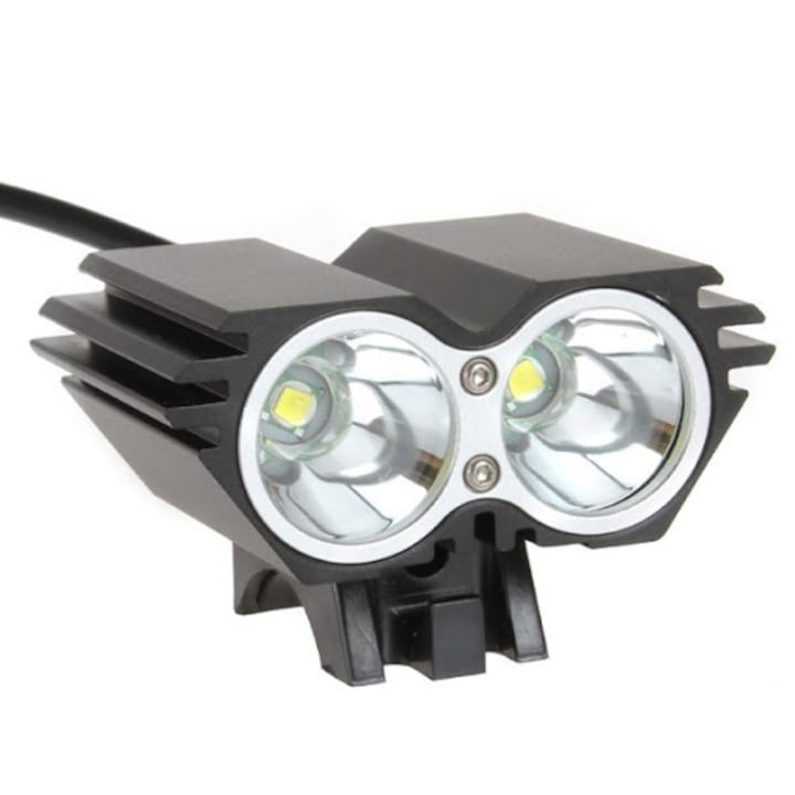 Carsons Professzionális fényszóró, Külső akkumulátorral, USB Töltéssel, 4 Világítási móddal, Fekete