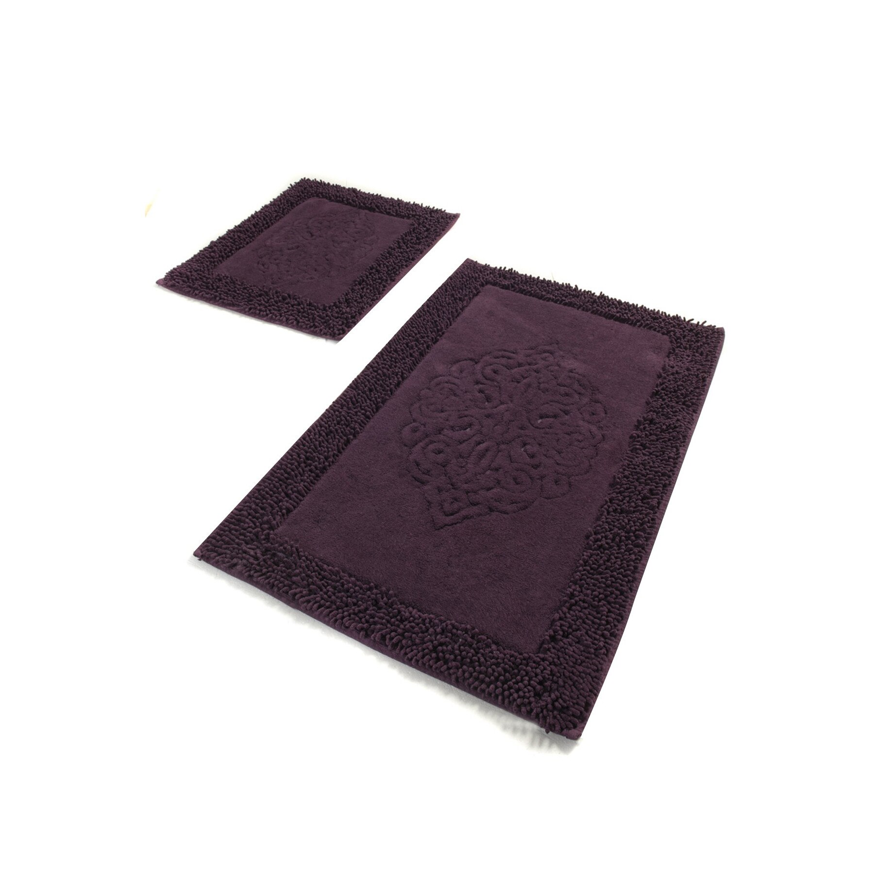 Set 2 covorase baie bumbac, 50x60cm, 60x100cm, Alessia Home, Stone - Purple