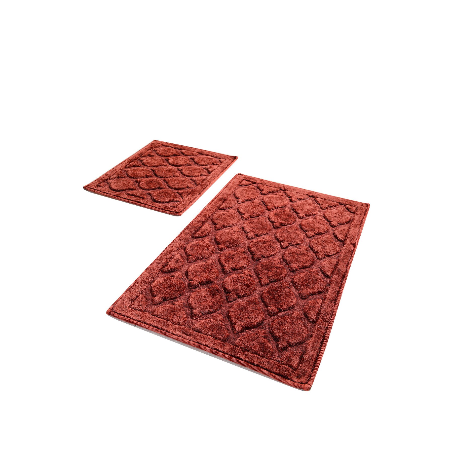 Set 2 covorase baie bumbac, 50x60cm, 60x100cm, Alessia Home, Dante Jean - Dusty Rose