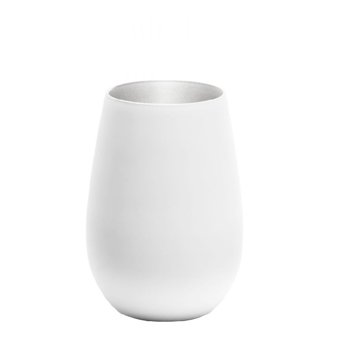 Set 6 Pahare Stolzle Olympic, alb (mat) argintiu, 465 ml