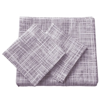 Set de cuvertura de pat Valentini Bianco cu 2 fete de perna, din bumbac, jackard, model Fust171 Lila Set de cuvertura de pat Valentini Bianco cu 2 fete de perna, din bumbac, jackard, model Fust171 Lila