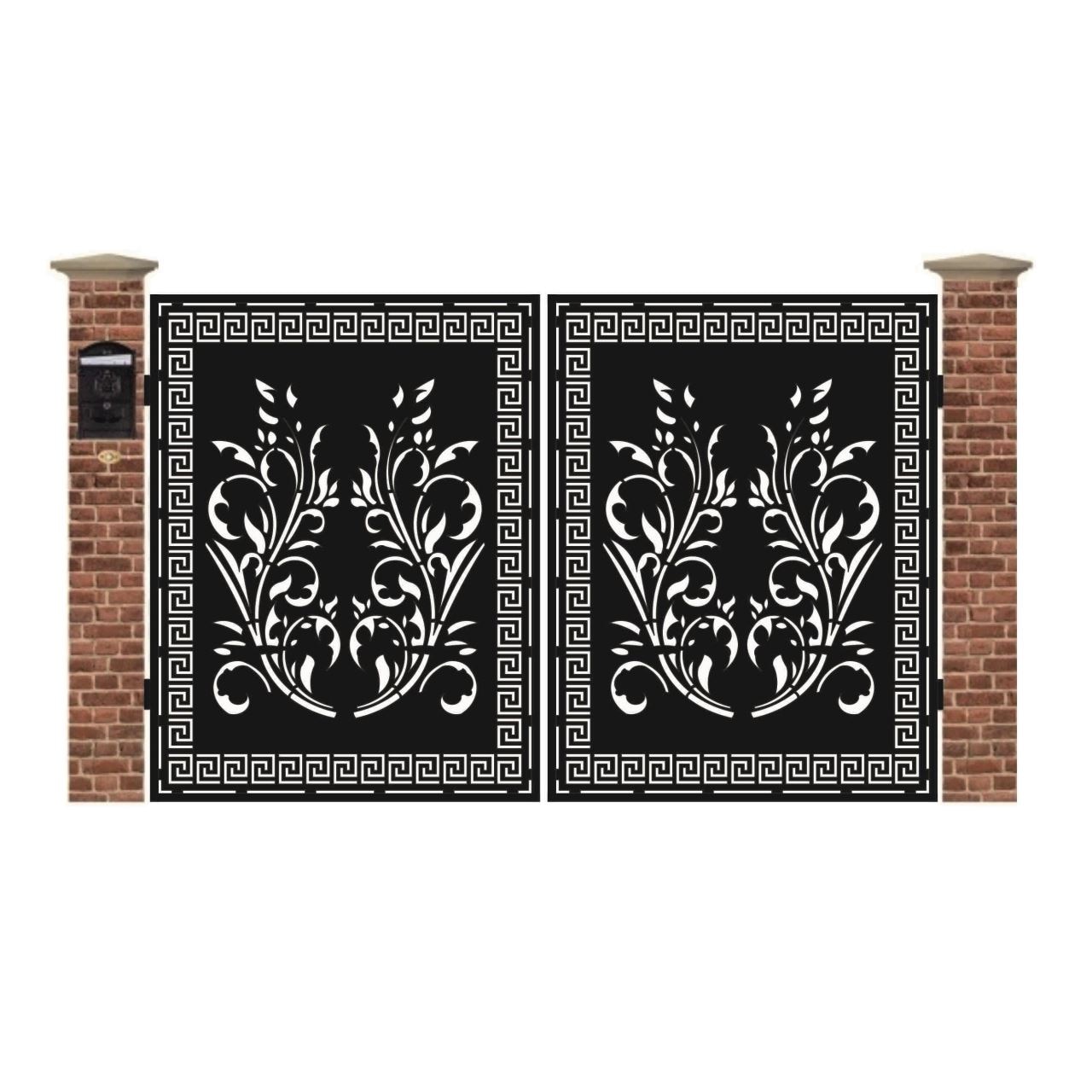 Poarta acces auto mica din tabla debitata cu plasma MAX 174 3000x1940 mm