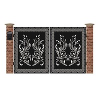 Poarta acces auto mica din tabla debitata cu plasma MAX 174 3000x1940 mm