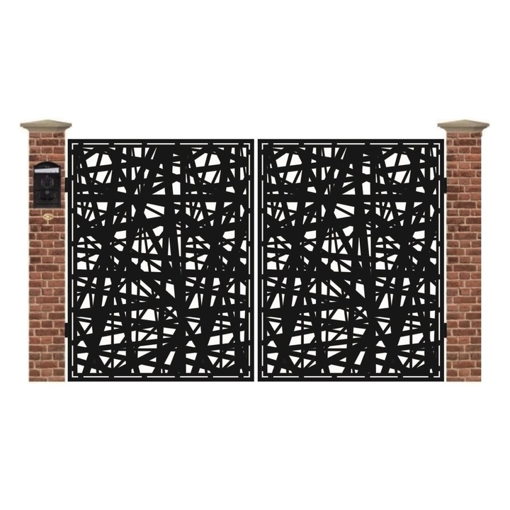 Poarta acces auto mica din tabla debitata cu plasma MAX 121 3000x1940 mm