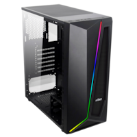 Carcasa nJoy Motion, Middle Tower, ATX, fara sursa,RGB Strip, Black