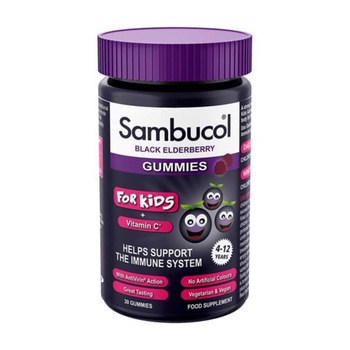 Sambucol Gummies for Kids + Vitamin C, jeleuri imunitate, pentru copii, 30 bucati Sambucol Gummies for Kids + Vitamin C, jeleuri imunitate, pentru copii, 30 bucati