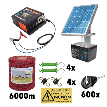 Pachet gard electric NEXON HeavyShock 5.0 J 12V , 6000m Pachet gard electric NEXON HeavyShock 5.0 J 12V , 6000m