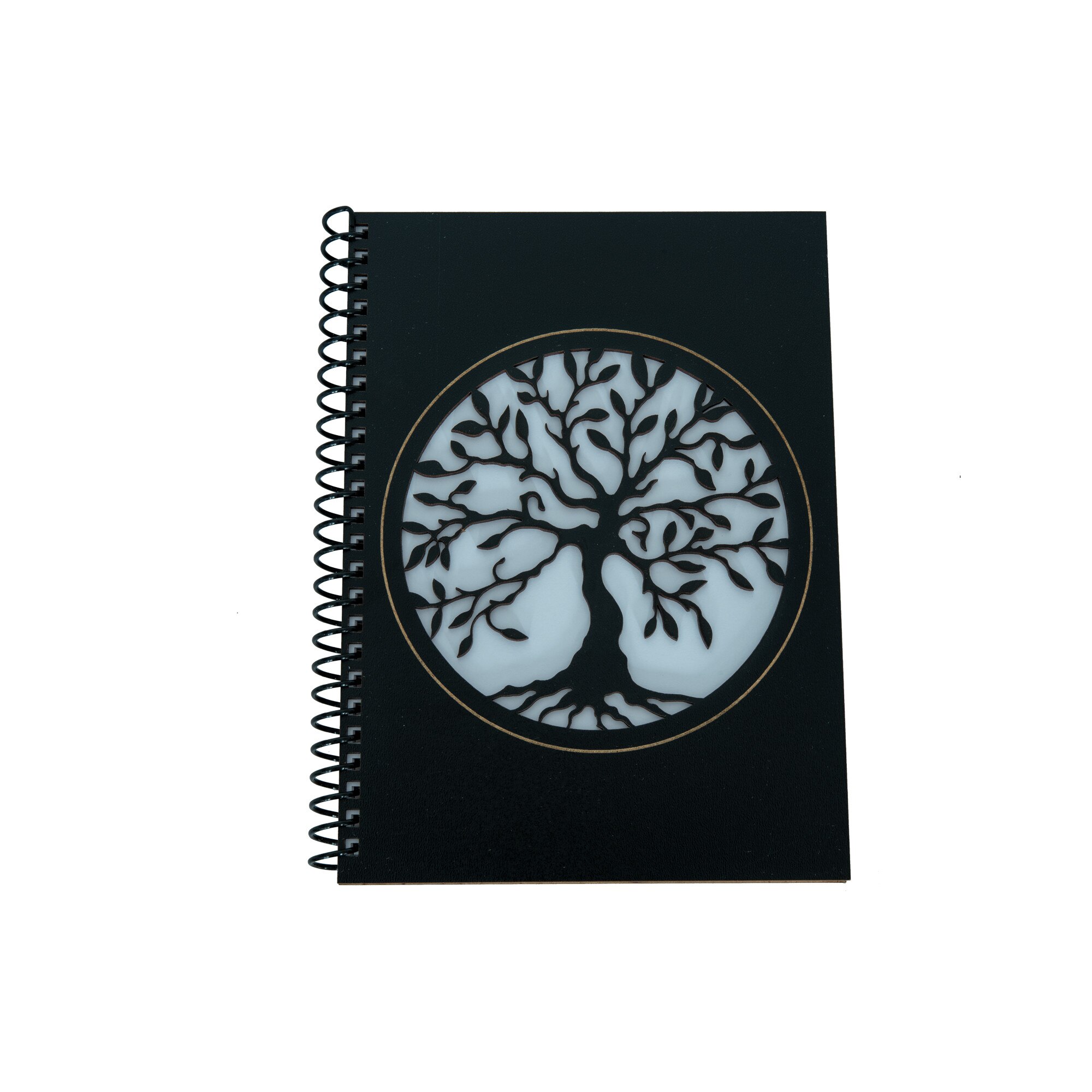 Agenda din lemn gravata cu pomul vietii, A5