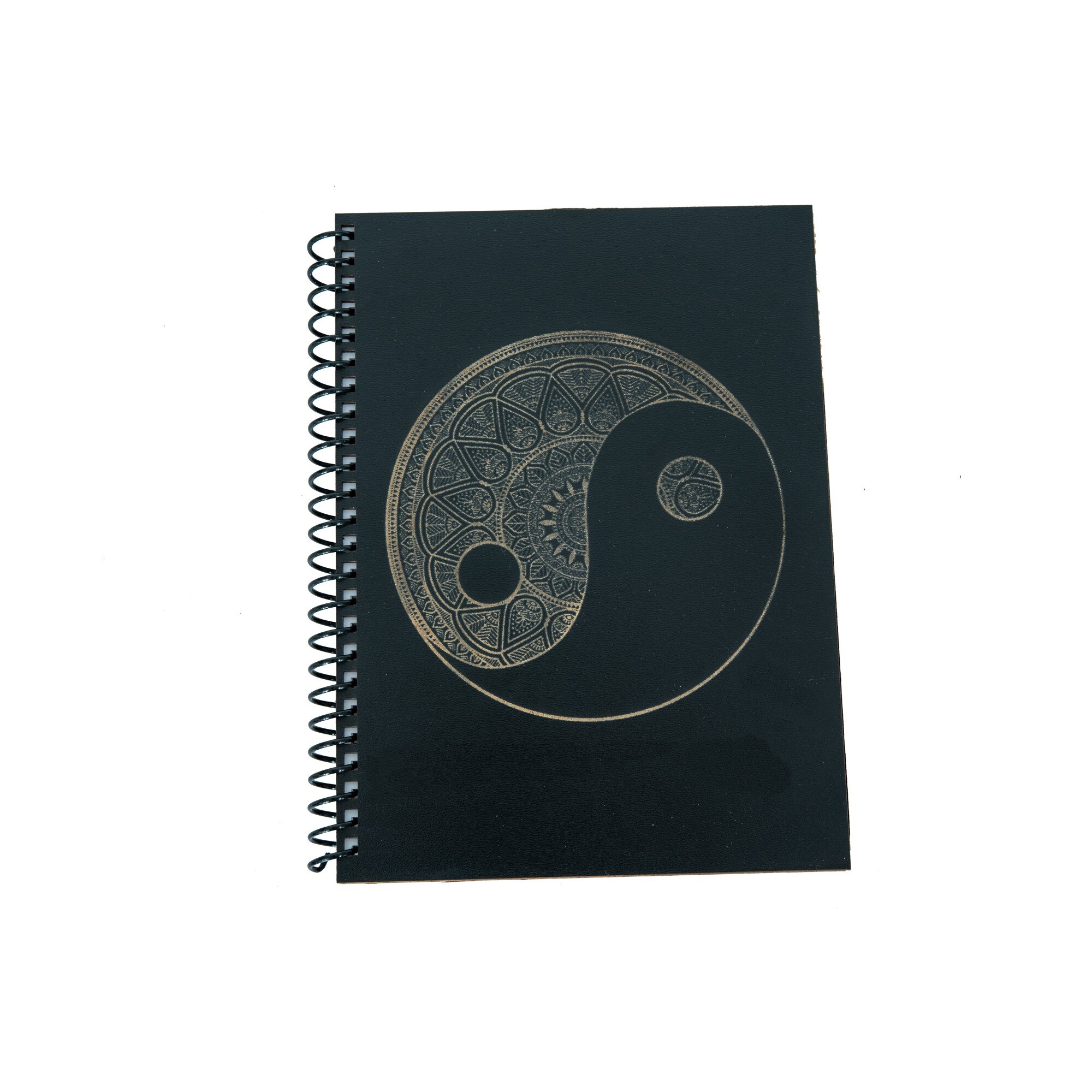 Agenda din lemn gravata cu ying si yang, A5